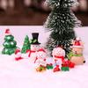 Christmas Tree Santa Claus Snowman Ornaments Miniature Garden Decor Figurines
