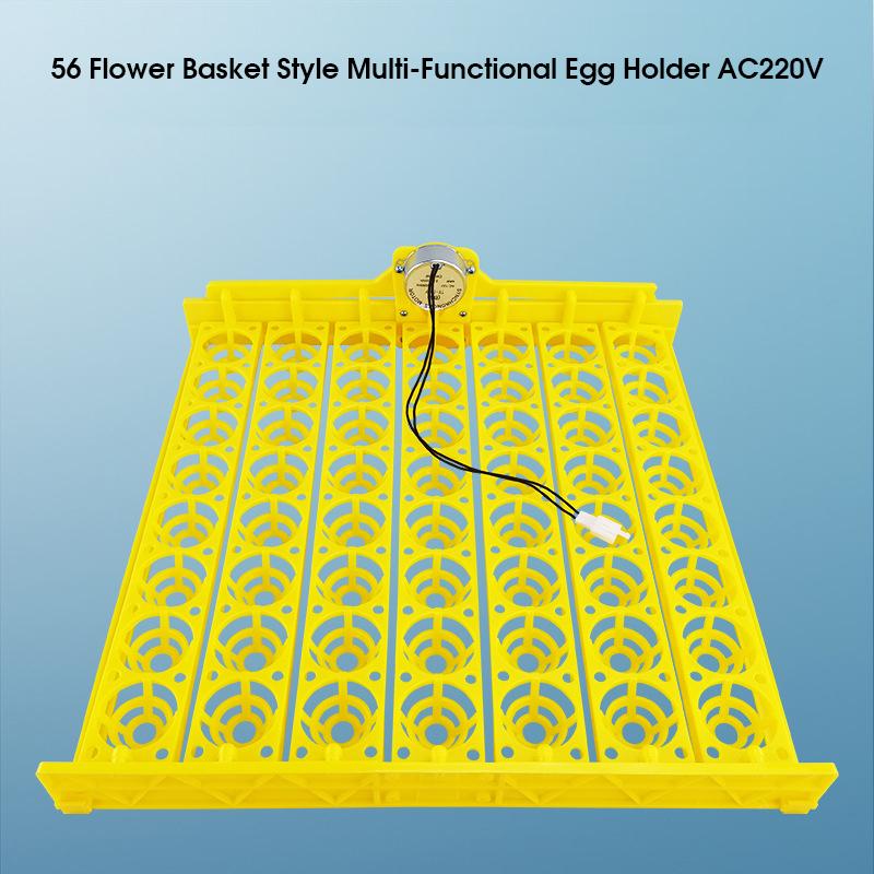 56 Eggs Incubator Turn Tray Chickens Ducks Poultry Fully Automatically Brooder Turntable Turn Eggs Incubation Equipment New
