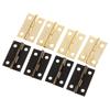 DRELD 10Pcs 24*16mm Furniture Hinges Cabinet Drawer Door Butt Hinge Antique Bronze/Gold Decorative Hinges For Jewelry Box+Screws
