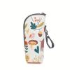 Cute Animal Print Insulated Bottle Bag, Portable Zippered Diaper Bag for Travel Daily Use