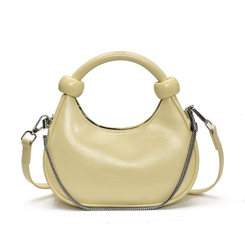 

Сумка-полумесяц с цепочкой Niche Design, женская, простая, в иностранном стиле, сумка через плечо, однотонная, универсальная, портативная сумка-мессенджер жёлтый