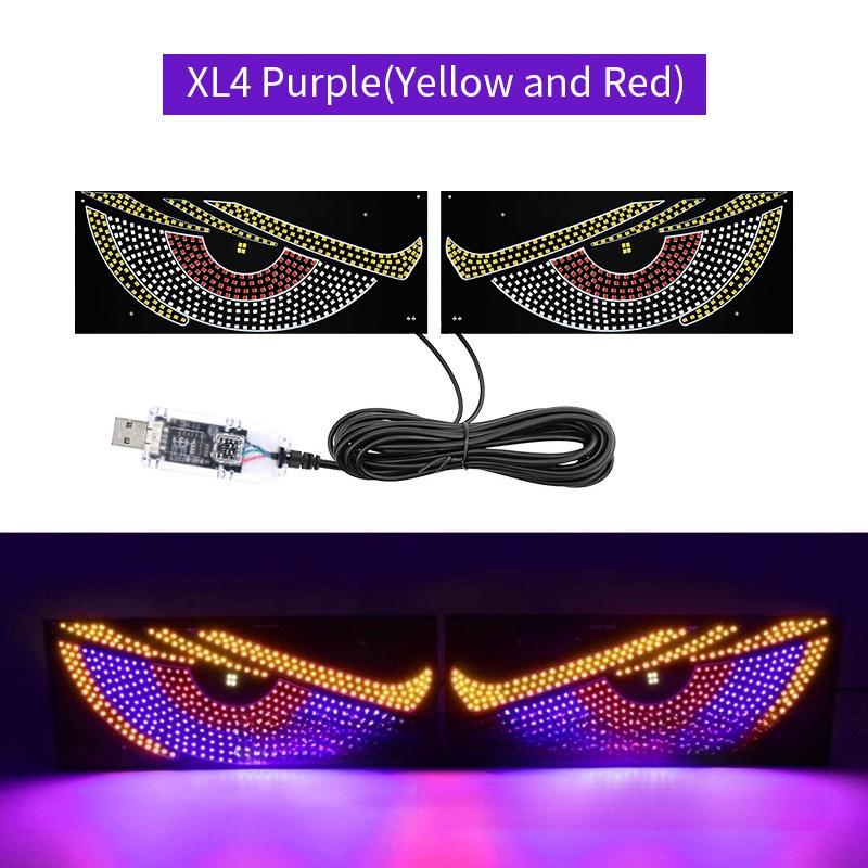 Auto Teufelsauge Licht RGB Dynamisches Dämonenauge Dekoratives Licht LED Display Dekor Pixel Panel Windschutzscheibe USB 5V Mehrfachmodus Lampe
