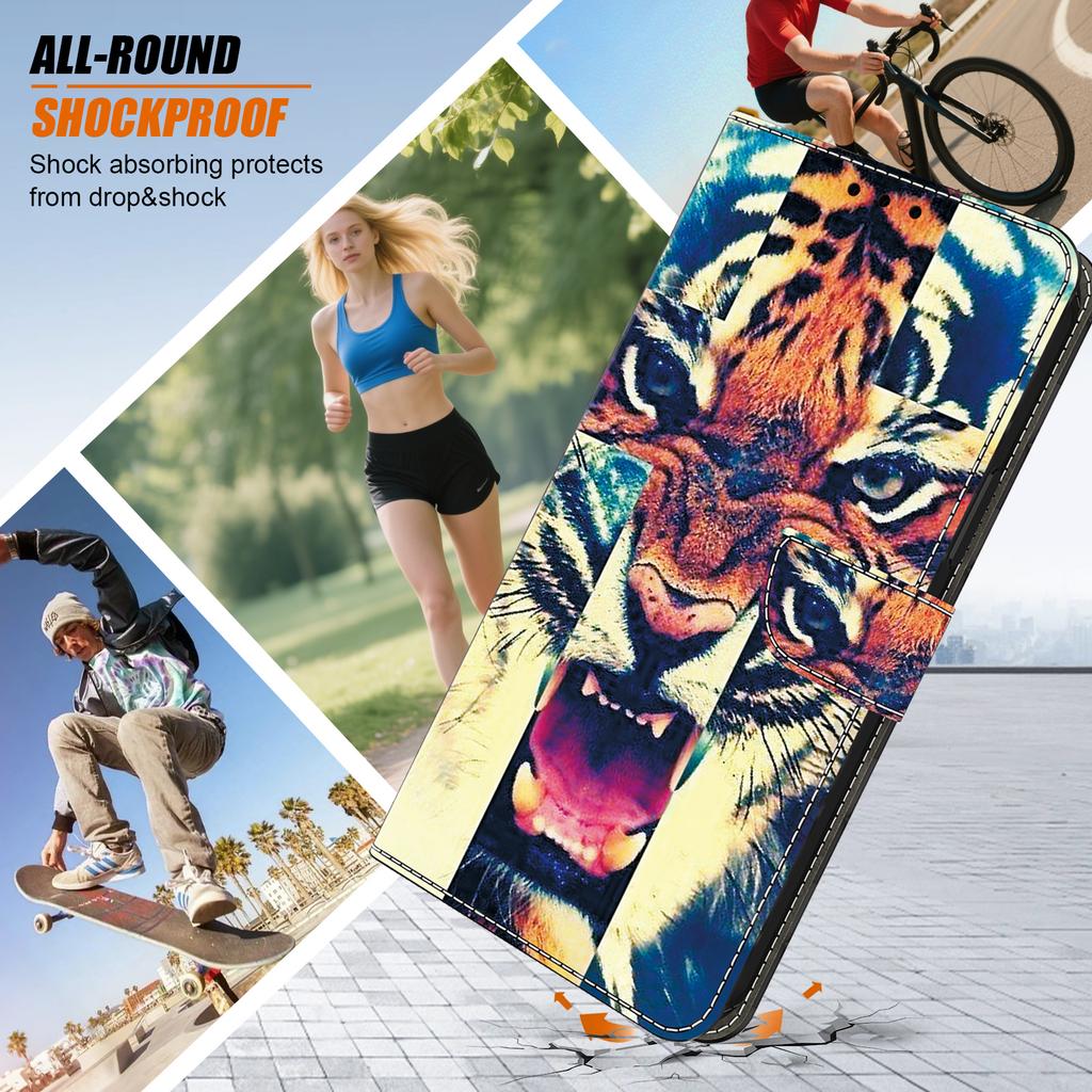 For Samsung Galaxy A16 5G/4G Leather Case Pattern Printing Wallet Stand Anti Drop Phone Cover