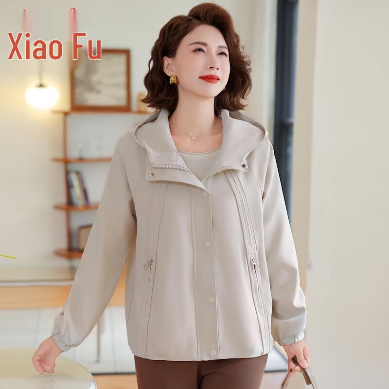 

Xiaofu Mama 2025 Куртка с капюшоном, омолаживающая 3XL