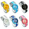 Women Fashion Opening End Quartz Analog Round Case Bracelet Bangle Wrist Watch