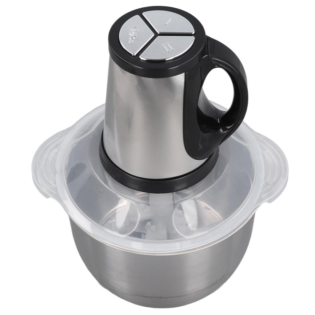 Food Processor Stainless Steel 4L High Capacity with 5 Blades Electric Food Chopper for Meat Vegetab
