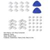 1 Set LED Strip Light Connector 4-Pin Unwired Gapless Solderless Connector L-shape Corner Adapter Self-adhesive Clip Triangle Crow Plate Kit