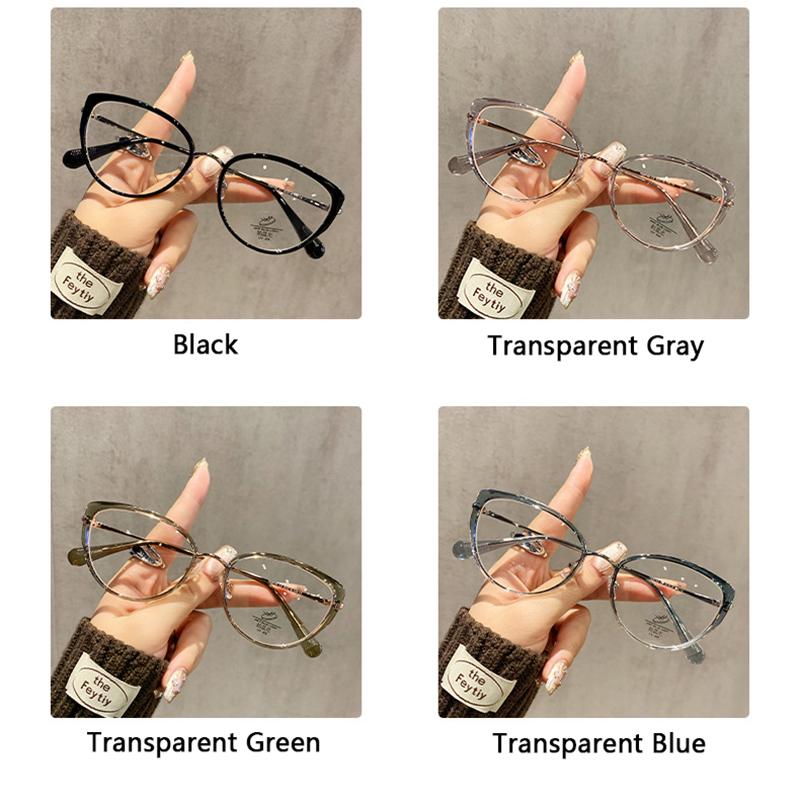 Luxury Women'S Cat Eye Anti-Blue Light Reading Glasses Europe-America Fashion Daily Use Korean Style Glasses