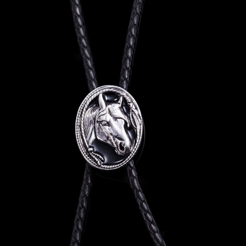 Bolo Tie Punk Shirts Chain Lucky Knot Collar Necklaces Long Neckties Pendant