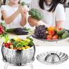 Stainless Steel Multifunctional Steamer Plate Folding Dish Retractable Steaming Food Steamer Vegetable Fruit Basket Kitchen Tool