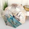 1pc Vintage Nautical Map with Compass and Ship Umbrella with Plastic Handle,Suitable for All Seasons UmbrellaPT451