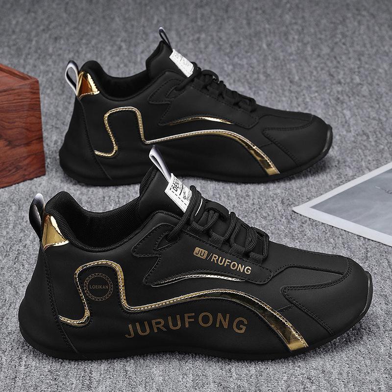 

Men s shoes spring 2025 new versatile soft-soled fashion casual sports shoes non-slip and wear-resistant men s running shoes 44 чорний