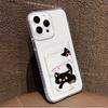 Card Slot Holder Silicone Wallet Pocket Case For Samsung A54 A24 Reno 12F 13F 14F Xiaomi Redmi Note 14 13 12 iPhone 13 14 16 Cover Clear Phone Bumper