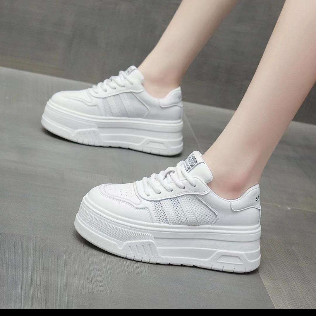 

Женские белые сетчатые кроссовки для скейтбординга 2025 года: Кроссовки в корейском стиле весна/лето Size 39