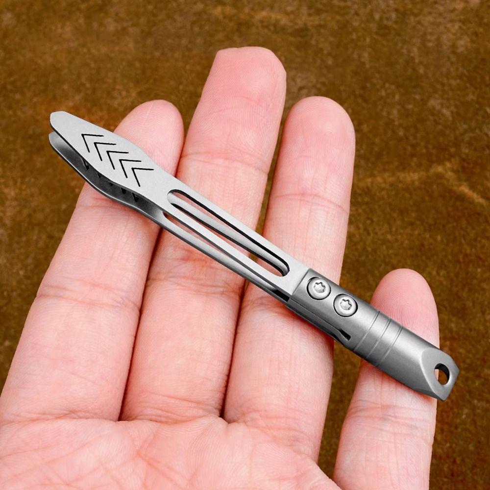 Precision Tool Anti-Slip Tweezers Waterproof CNC Clip Portable Keychain Pendant  Splinter Removal