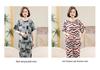 Plus Size Women's Summer Cotton Pajama Set - Short-Sleeved Homewear for Middle-Aged & Elderly