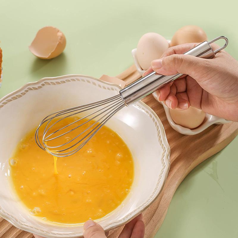 Stainless Steel Handheld Egg Beater - Multi-purpose Whisk for Baking