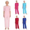 Salopetă Adaptivă pentru Vârstnici cu Alzheimer S-XXL Mânecă Scurtă Buzunare Laterale Pantaloni Lungime Până la Gleznă Fermoar pe Spate Anti-Desfăcare pentru Nevoi Speciale