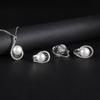 S925 Sterling Silver Natural Freshwater Pearl Ring Personality Temperament Light Luxury Inlaid 10Mm Bread Bead Ring