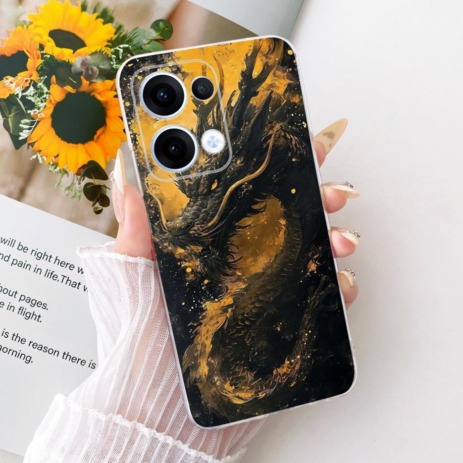 For Oppo Reno13 Pro Case CPH2697 Luxury Flowers Butterfly Painted Cover Soft Slim Phone Case For Oppo Reno 13 Pro Reno13 5G Bags