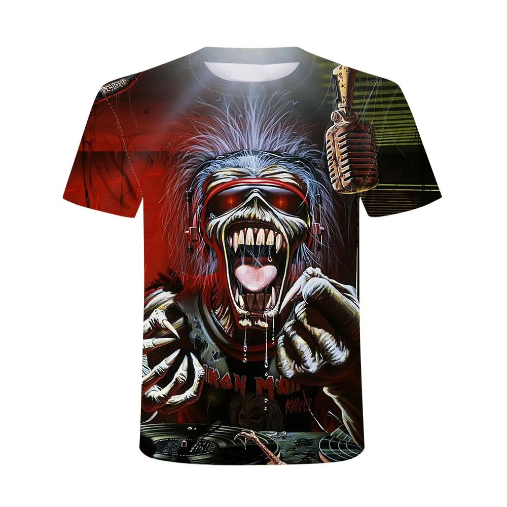 2025 New Summer Tide Muscle Warrior Pictures Men's T-shirt Casual 3D Printed T-shirt Hip Hop Metal Personality Crewneck Top 6XL