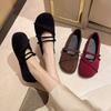 Versatile ballet shoes women's French retro round head shallow mouth flat bottom Mary Jane single shoes 2025 new