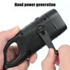 1Pc Portable LED Flashlight Hand Crank Dynamo Torch Lantern Solar Powered Flashlight for Outdoor Camping Mountaineering
