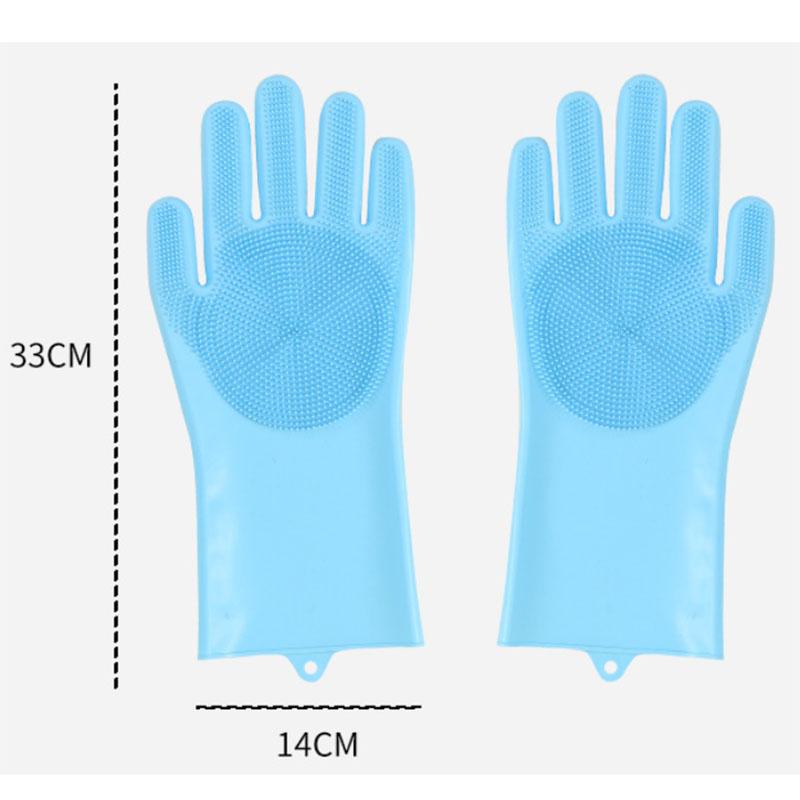 Pet Grooming Cleaning Gloves Cat Dog Prevent Scratching Biting Bathing Gloves Silicone Pet Hair Cleaning Gloves Pet Products