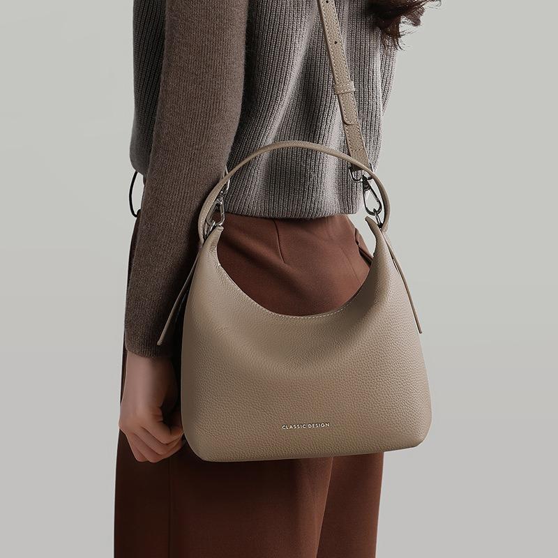 Bag women's new women's bag autumn and winter leather portable vegetable basket bag fashionable versatile shoulder messenger bag