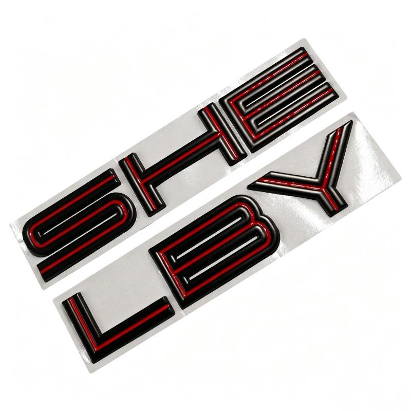 Suitable for SHELBY English nose cover car logo GT modification personalized 3D three-dimensional car sticker