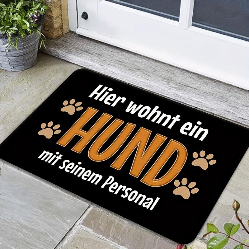 "Here Lives A Dog and His Person" Doormat, Kitchen, Bathroom, Bedroom, Study, Computer Room, Entrance Welcome Mat, Home Decor