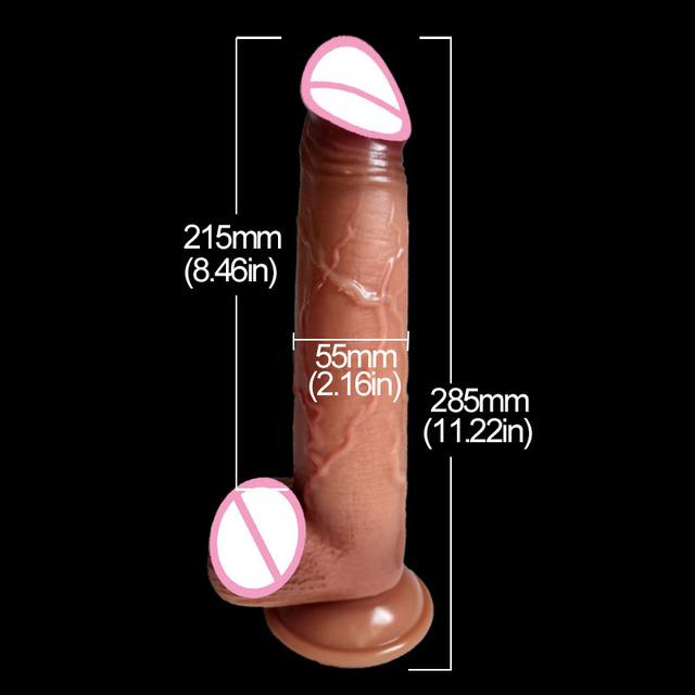 Velké realistické dildo Měkký silikonový penis Skin Feel Cock Ženský masturbátor Anální kolík Obchod Sexuální hračky pro dospělé Strapon Dilda pro ženy