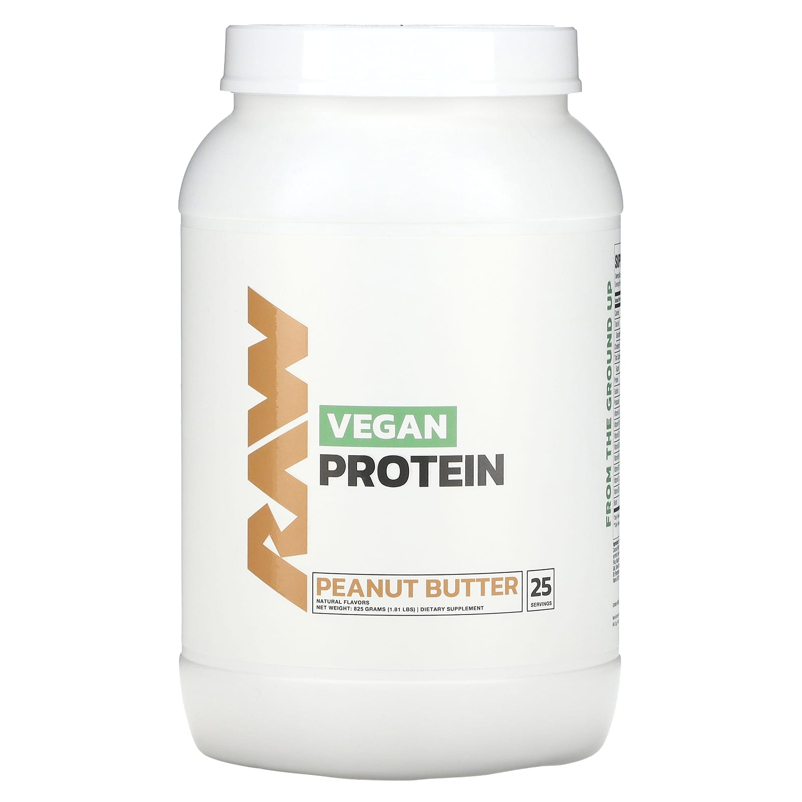 

Raw Nutrition, Vegan Protein, Peanut Butter, 1.81 lb (825 g)