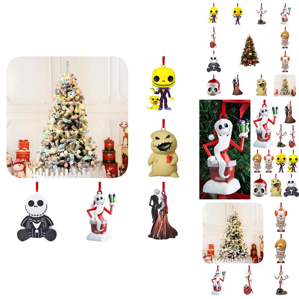 Unique Acrylic Christmas Ornaments With Nightmare Before Christmas Theme For Holiday Decor