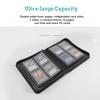 4 Pocket Toploader Trading Card Binder Album 3" X 4" PU leather Folder Holds 112+ Rigid Double Sided Pockets for MTG PKM Cards