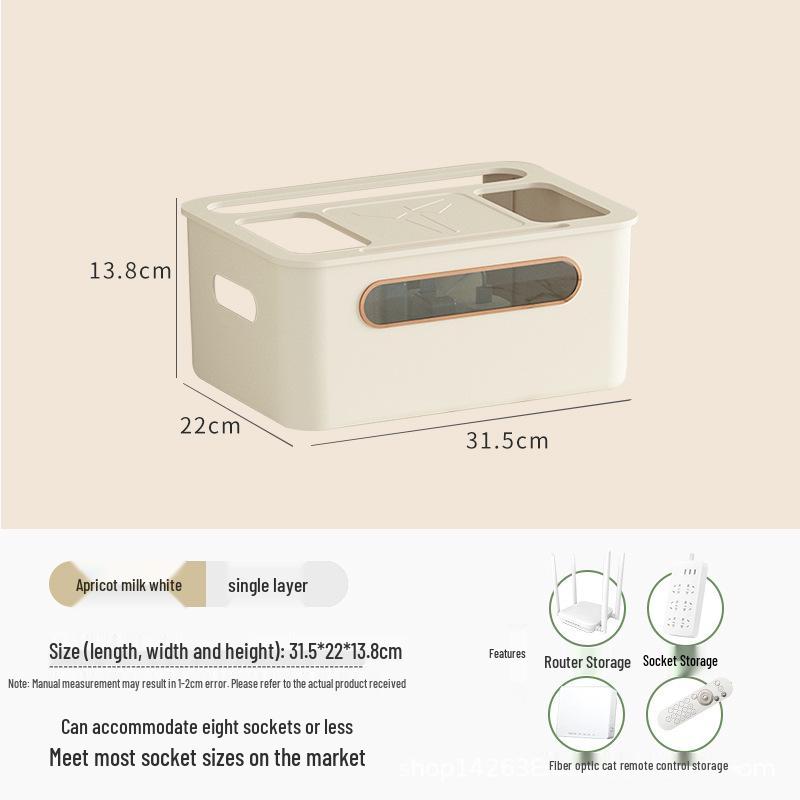Wireless Router & TV Box Storage Organizer: Tidy Up Cables and Plugs On Your Desktop