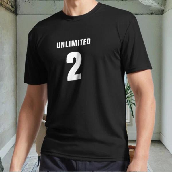 

New UNLIMITED NUMBER 2 BAC Active Logo Men s Black T shirt Funny Size S to 5XL 4XL