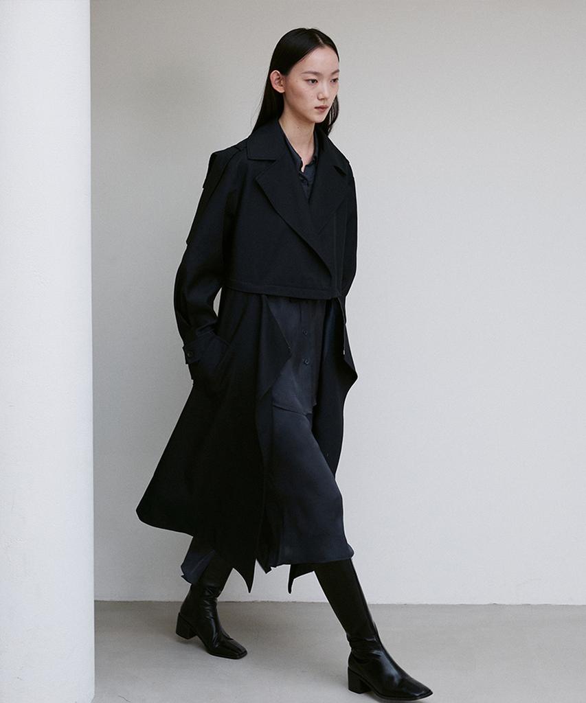Re Rhee Detachable Zipped Trench Coat