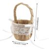 Linen Cotton And Linen Lace Material Wedding Flower Basket Girl Basket White Flower Basket