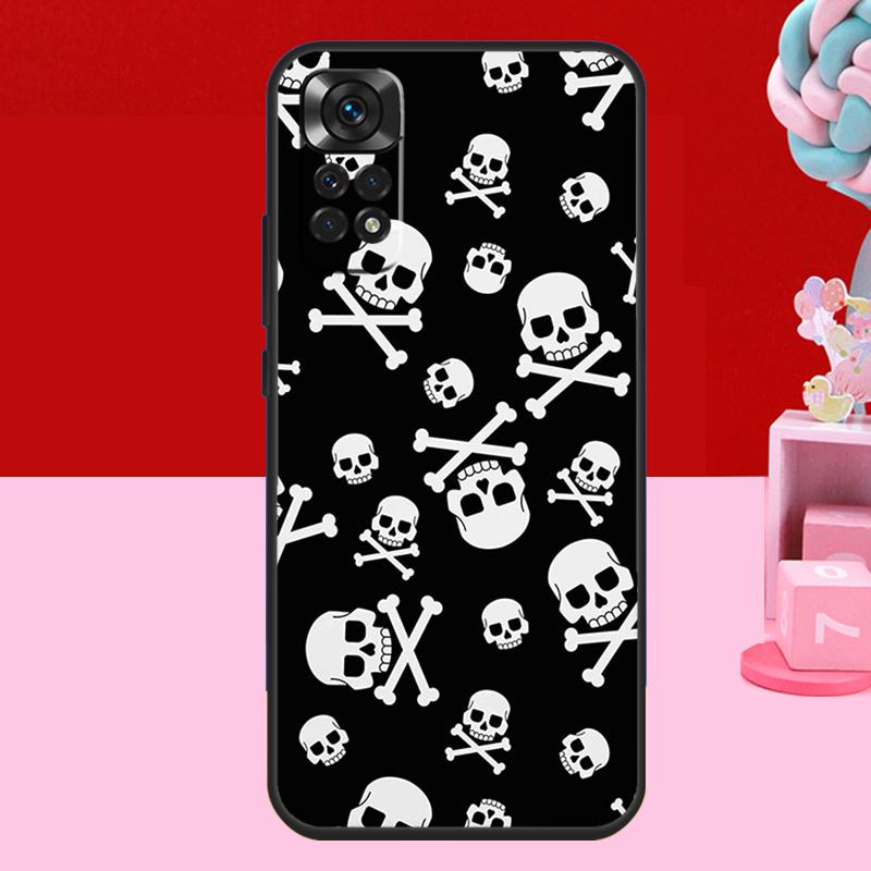 Skull Gothic Creepy Pastel Goth Case For Xiaomi Redmi Note 14 Pro 13 12 11 9 10 Pro 11S 12S Redmi 10C 12C 13C 14C Soft Cover