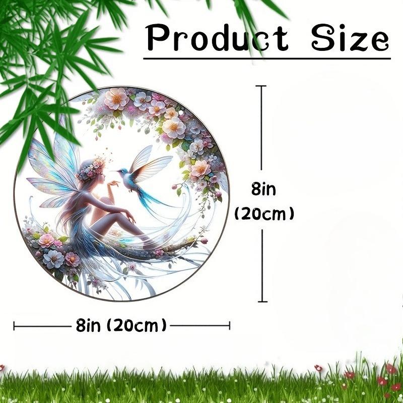2D Flat Acrylic Hummingbird and Fairy Decoration, No Need for Batteries/electricity, Unique Indoor/outdoor Decoration, Multi-purpose Tradit