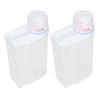 2PCS Rice Storage Container 2.5L Plastic Rice Dispenser Bin with Pour Spout for Rice Beans Grains Small Dry Food