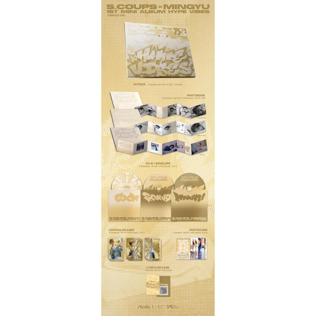 [Pre-order] S.COUPS X MINGYU(SEVENTEEN) - 1ST MINI ALBUM [HYPE VIBES] COMPACT Ver. (+Online Benefit)