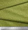 Soimoi Grüner japanischer Krepp-Satinstoff mit Quadraten und Dreiecken, geometrischer Druck, Meterware, 42 Zoll