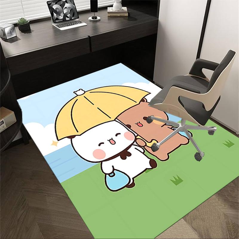 

1PC Two bears Anti-slip carpet, suitable for Office, bedroomand playrooms. It can also be used as a sofa footrest cover-R23 60cm by 90cm