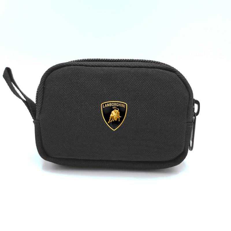 

Car Key Case Keychain Mini Storage Key Bag Earphone USB Zipper Storage Bag For Lamborghini LP570 LP610 Urus Gallardo Aventado