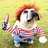 Funny Halloween Pet Costumes For Dogs And Cats Comical Knife Holding Outfit Cute Festival Party Clothing