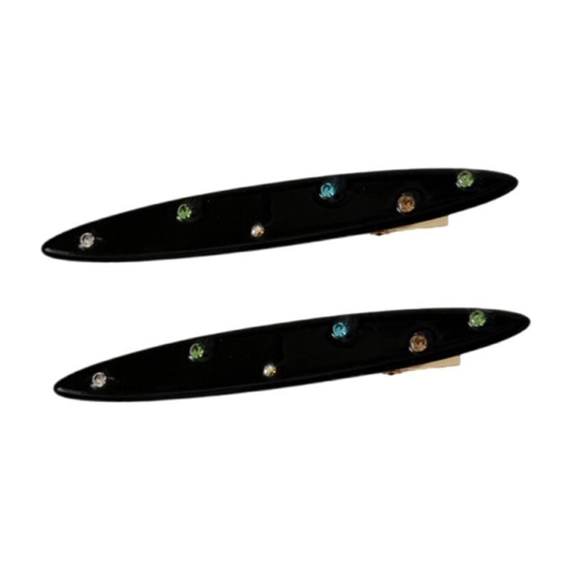 Elegant Rhinestones Hair Clip With Colorful Crystals Acetate Acid Design Hair Pin For Women And Girl Daily Wear