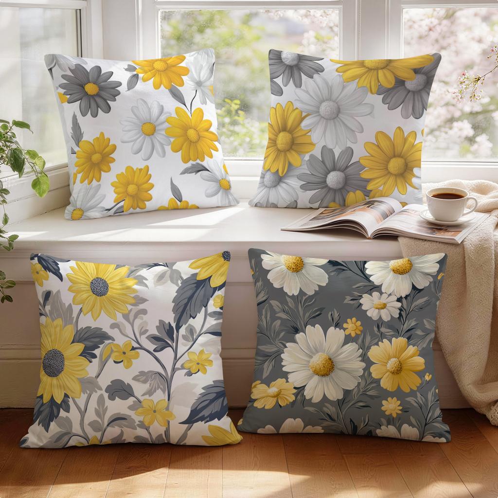 Modern Daisy Cushions Pillowcase Polyester Cushion Cover Throw Pillow Pillowcover Home Car Sofa Decor