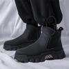 Autumn and winter new high-top shoes Martin leather boots fashion overalls boots men's casual retro Chelsea men's shoes